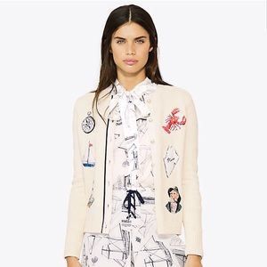 Tory Burch nautical cruise sweater XS